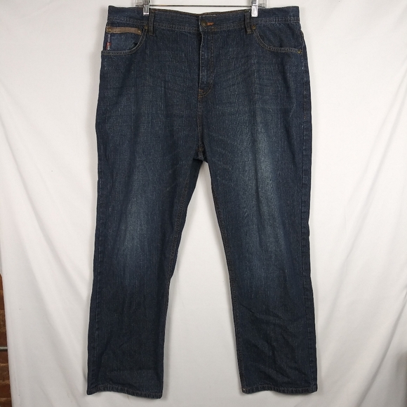Vintage Phat Farm Jeans Men's Size 42 x 32 Embroidered Baggy Hip Hop Grunge - Picture 1 of 12